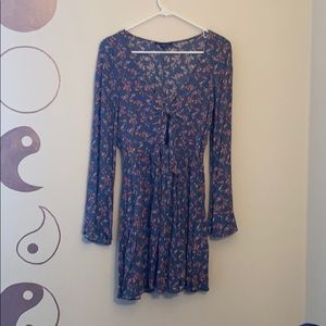 Long Sleeve Floral Cut Out Dress